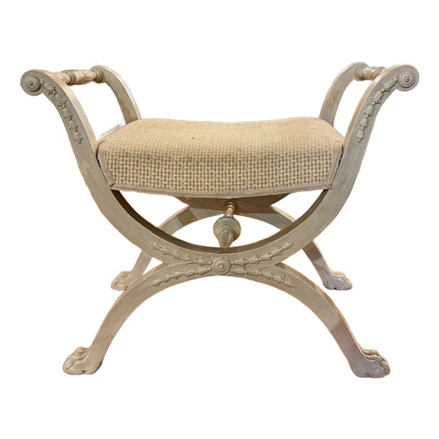 Swedish Carved Bench For Sale