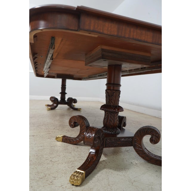 Councill Craftsmen Regency Style Mahogany Dining Room Table For Sale - Image 11 of 12
