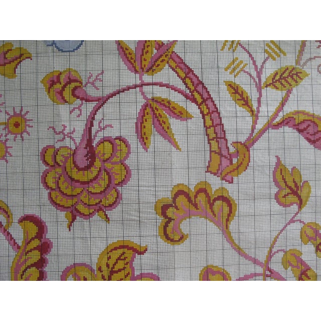 French Country Antique French Textile Design For Sale - Image 3 of 9