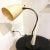 1950's Black and White Fiberglass Tulip Table Gooseneck Lamp. For Sale In Charleston - Image 6 of 6