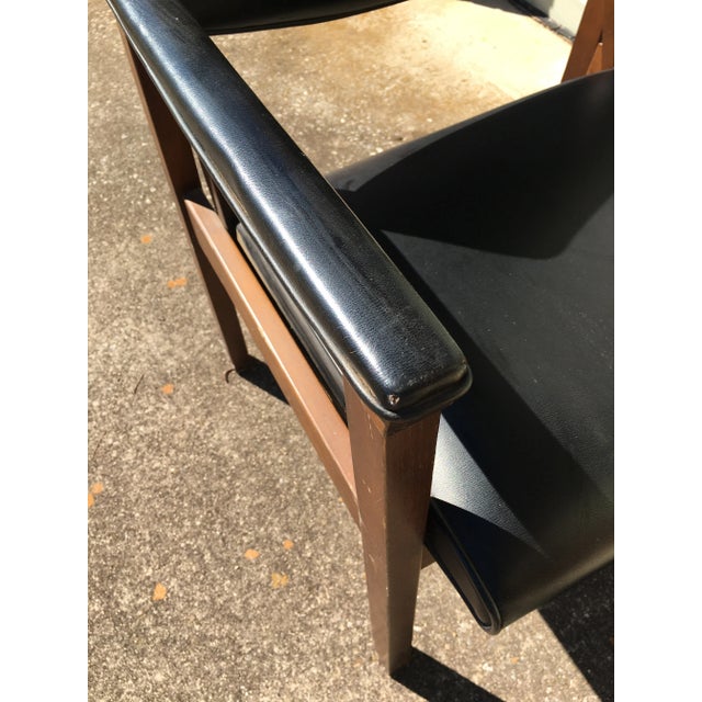 Plastic Mid 20th Century Boling Chair Company Faux Leather Arm Chair For Sale - Image 7 of 11