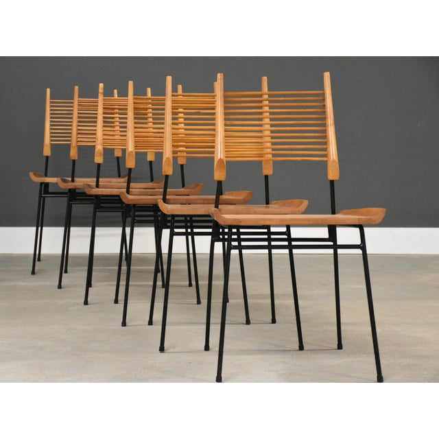 Winchendon Furniture “Planner Group” Refinished Paul McCobb Planner Group Shovel Dining Chairs - Set of 6 For Sale - Image 4 of 8