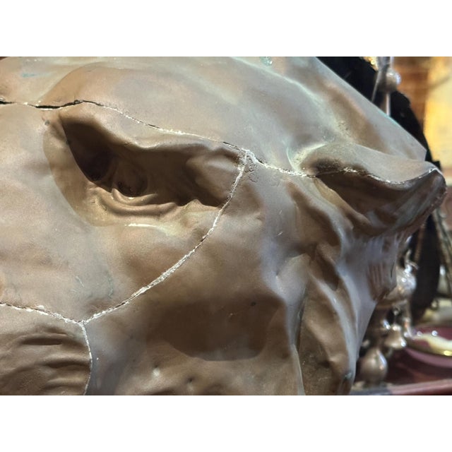 19th Century Copper Lion Victorian Ceiling Corice Piece For Sale - Image 18 of 18