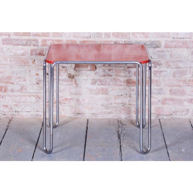 Metal Art Deco Dining Table in Chrome and Steel from Thonet, 1930s For Sale - Image 7 of 10