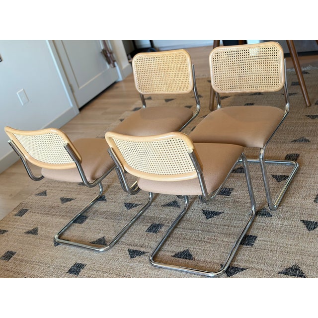Cesca™ Upholstered Side Chairs by Marcel Breuer for Knoll Studio, Set of 4 For Sale - Image 14 of 16