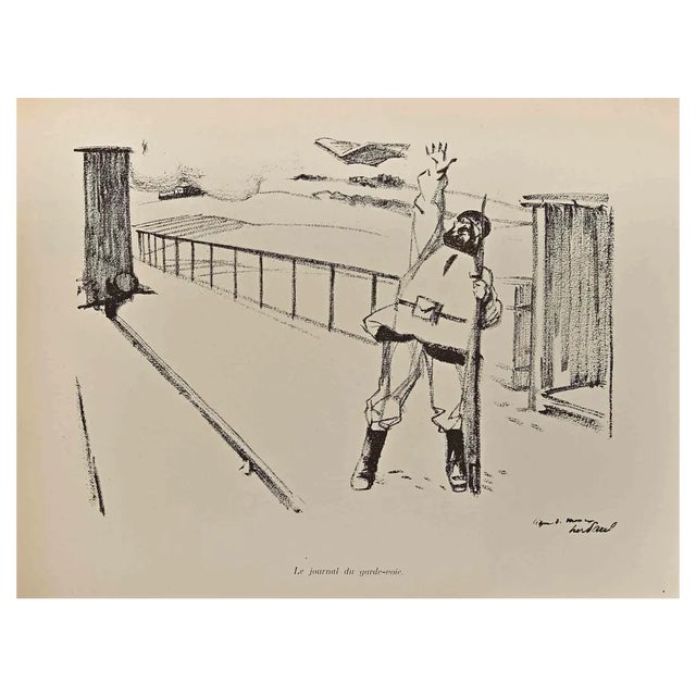 Hermann Paul, Le Journal du Grande, Original Lithograph, Early 20th Century For Sale