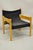 Vintage Mid Century Modern Scandinavian Black Canvas Birch Wood Lounge Chair For Sale - Image 11 of 11