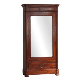 Louis-Philippe Mirrored Cabinet in Walnut, 1860 For Sale