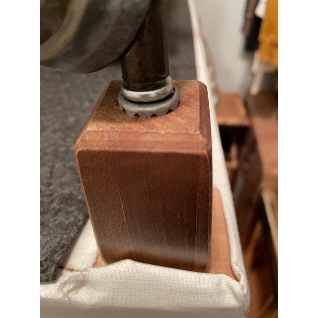 Textile Vintage 1980s Cottage-Style Floral Upholstered Ottoman on Casters For Sale - Image 7 of 8