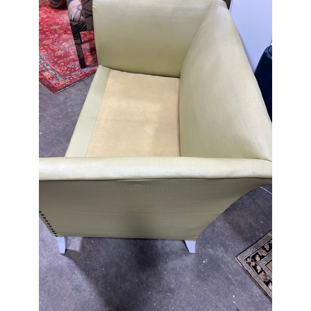 Vintage Celadon Vinyl Loveseat Chairish