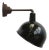 Vintage Industrial Black Enamel Cast Iron Factory Scones Wall Lights For Sale