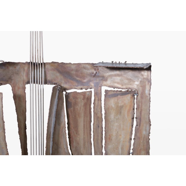 Vintage Oversized Brutalist Metal Sculpture by John Balossi, Signed For Sale - Image 12 of 12