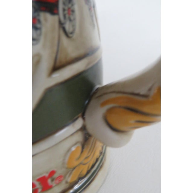 Budweiser Beer Stein Clydesdales Horses Relief Ceramarte Brazil 1980s Mug 4826b For Sale - Image 12 of 14