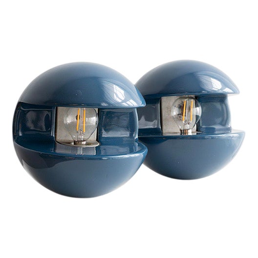 Vintage Italian Ceramic Wall Lamps, 1970s, Set of 2 For Sale