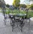 Salterini Patio Set Wrought Iron Table Peacock 4 Chairs Mid 20th C. For Sale - Image 9 of 11