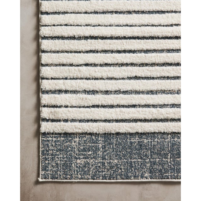 Loloi Rugs Loloi II Hagen Rug, White / Ocean - 5'-3" x 7'-8" For Sale - Image 4 of 6