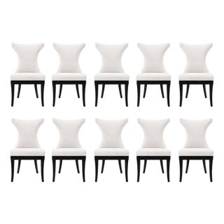 Set of 10 Randolph & Hein Klismos Style Dining Chairs For Sale
