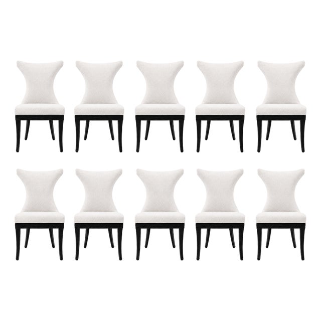 Set of 10 Randolph & Hein Klismos Style Dining Chairs For Sale