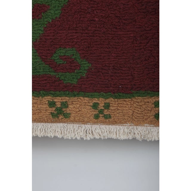 Checkered Brown Turkish Tulu Rug 3'12" X 5'1" For Sale - Image 9 of 11