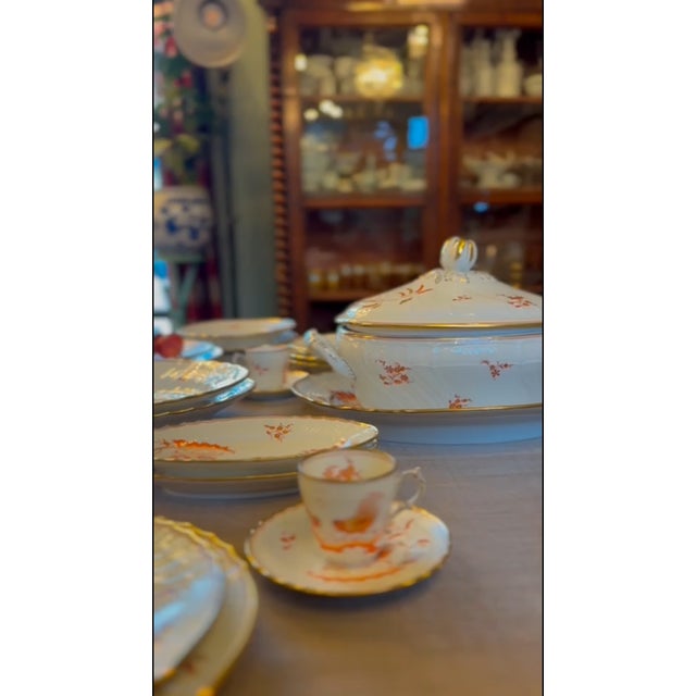 Vintage Galli Rossi Roosters Porcelain Dinner Service by Richard Ginori, 1960s, Set of 86 For Sale - Image 3 of 16