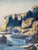 Wood Large French Vintage Mediterranean Coastal Seascape Oil Painting on Canvas, Wood Framed For Sale - Image 7 of 18