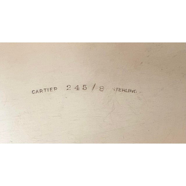 1940s Cartier Sterling Silver Serving Tray For Sale In Denver - Image 6 of 8