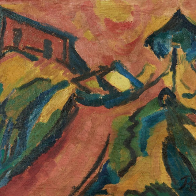 Expressionist Painting of a Landscape Signed Peters For Sale In West Palm - Image 6 of 12