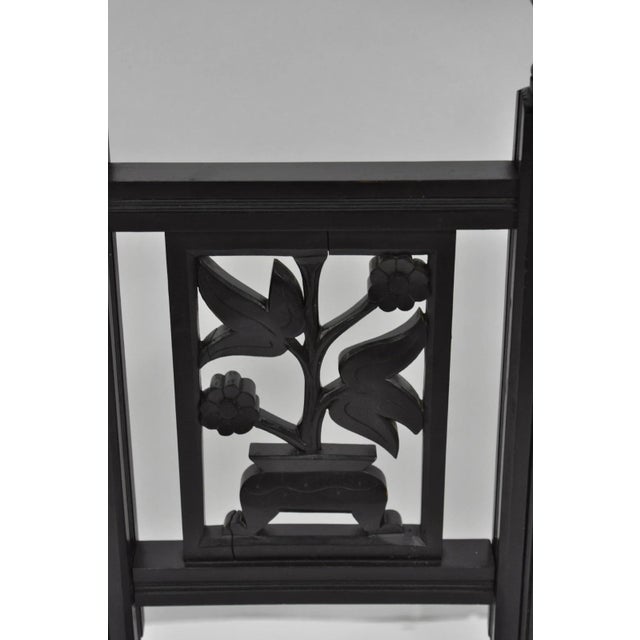 Antique Victorian Aesthetic Movement Black Ebonized 34" Plant Stand Side Table For Sale - Image 15 of 18