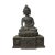 Metal Chinese Rustic Iron Color Finish Sitting Buddha Statue For Sale - Image 7 of 7