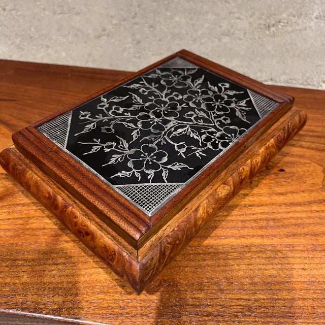 Vintage Cigarette Dispenser Burlwood Box | Chairish