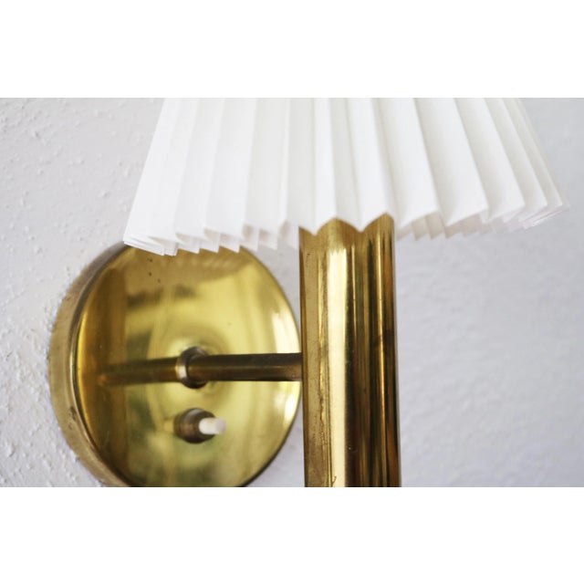 Metal Scandinavian Brass Wall Lamp by Sven Mejlstrøm for Mejlstrøm Belysning, 1960s, Set of 2 For Sale - Image 7 of 8