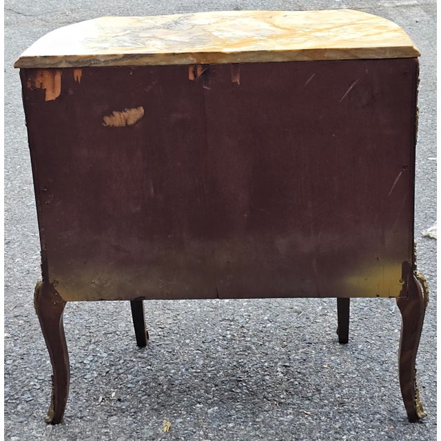 Pair of French Vernis Martin Style Hand-Painted Commodes, Signed A. Mancini For Sale - Image 9 of 12