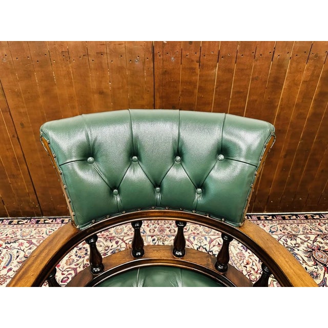 English Chesterfield Captain's Chair For Sale - Image 5 of 8