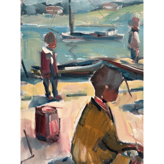 Nils Sewerin, Harbour, 1950s, Oil Painting on Canvas, Framed For Sale - Image 13 of 18
