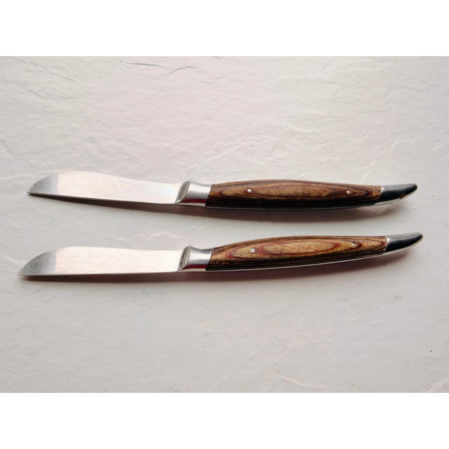 French Provincial Vintage French Style Fruit Knives - Pair For Sale - Image 3 of 4