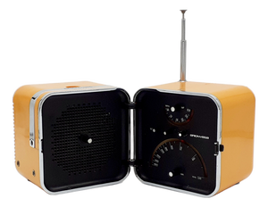 Yellow Model TS 502 Radio from Brionvega