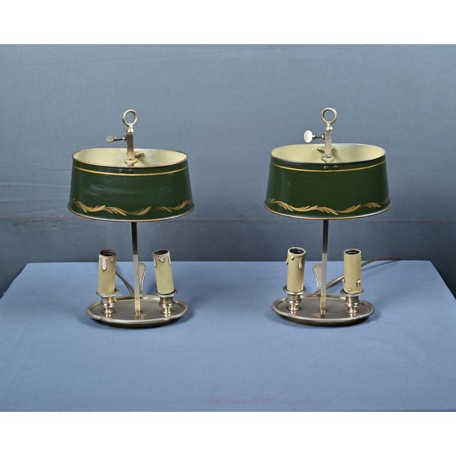 Antique Brass Bouillotte Lamps, 1890s, Set of 2 For Sale - Image 4 of 18