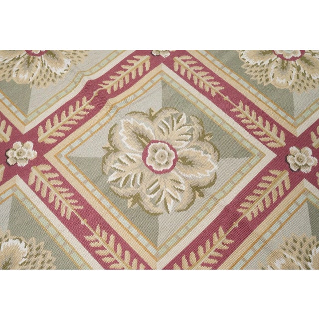 Green French Aubusson Design Rug 9' X 12' For Sale - Image 8 of 10