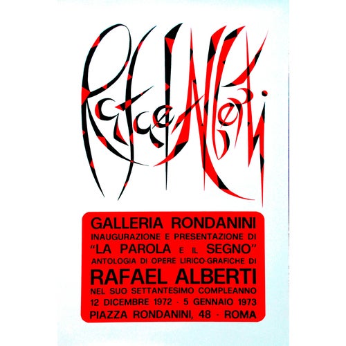 Rafael Alberti, The Word and the Sign, Lithograph, 1970s For Sale