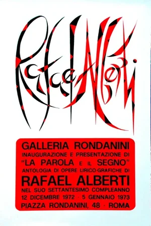 Rafael Alberti, The Word and the Sign, Lithograph, 1970s