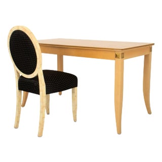 Sally Sirkin Lewis for J. Robert Scott Art Deco Style Desk and Chair Set For Sale