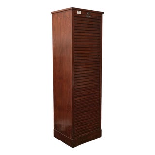 Wood Shutter File Cabinet For Sale