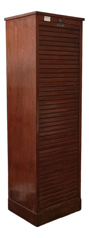 Wood Shutter File Cabinet