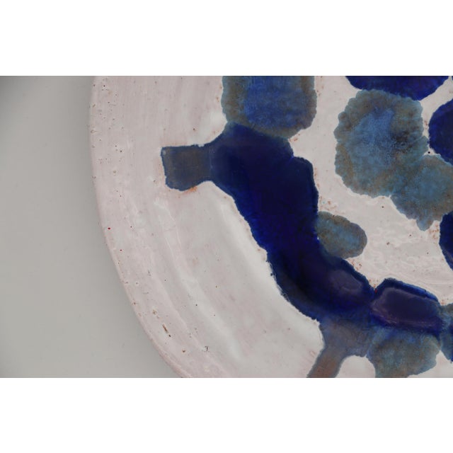 Experimentalism Art Large Plate, French Stoneware For Sale - Image 9 of 12