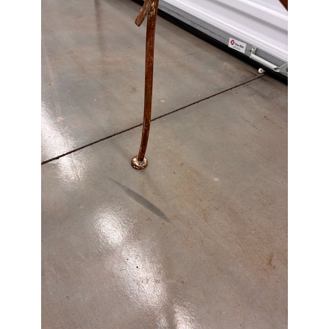 Salterini Mid Century Styled After Salterini Outdoor Metal Coffee Table With Textured Glass Top For Sale - Image 4 of 10