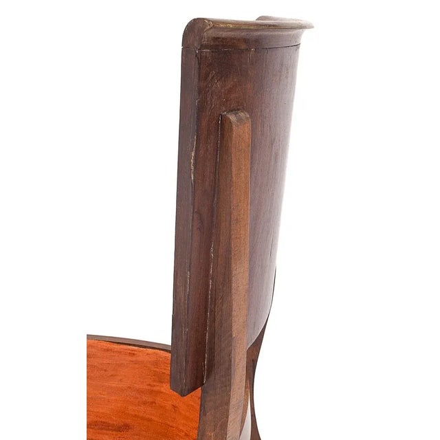 Red Set of Art Deco Dining Chairs, 1930 For Sale - Image 8 of 10