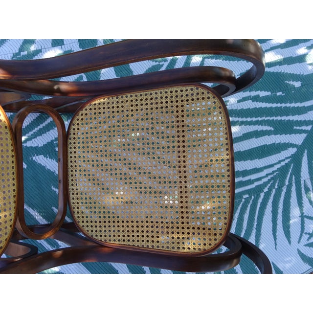 1980s Vintage Rocking Chair in Wood and Rattan, 1980s For Sale - Image 5 of 18