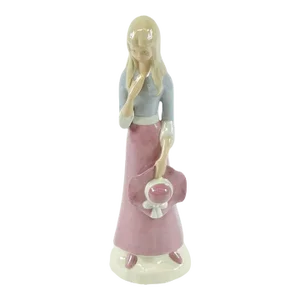Late 20th Century European Porcelain Figurine of a Girl