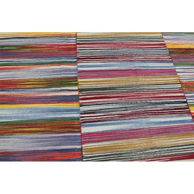 Handwoven Scandinavian Style Persian Kilim Area Rug 7’3″ X 9’5″ For Sale In Dallas - Image 6 of 12