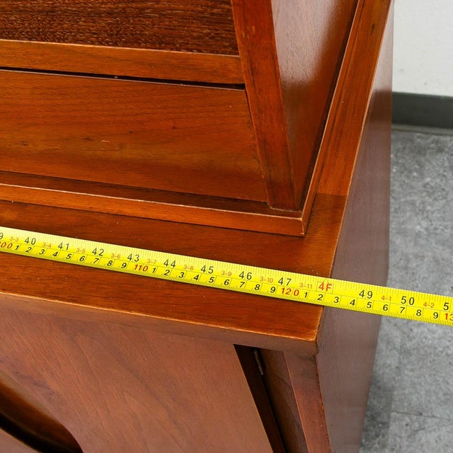 Mid Century Modern China Cabinet Garrison Hutch Glass Display Storage MCM For Sale - Image 11 of 11